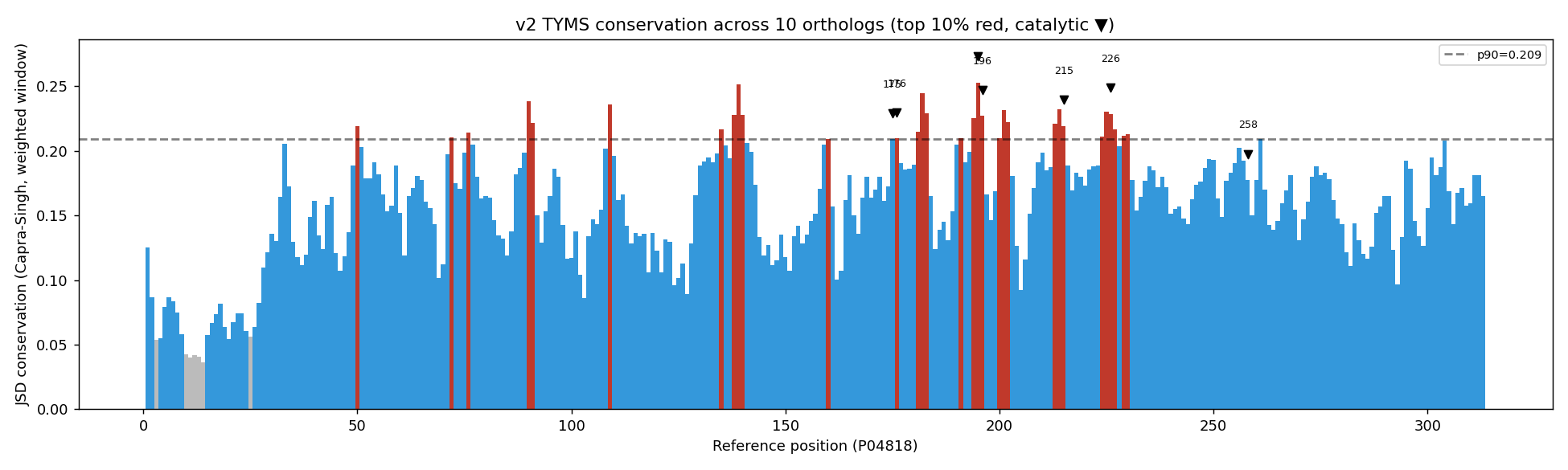 Per-residue conservation